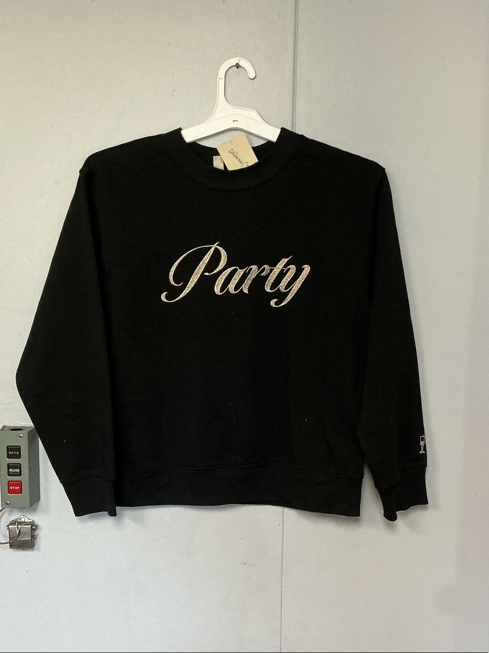 Universal Thread Women’s Black Party Crewneck Sweater